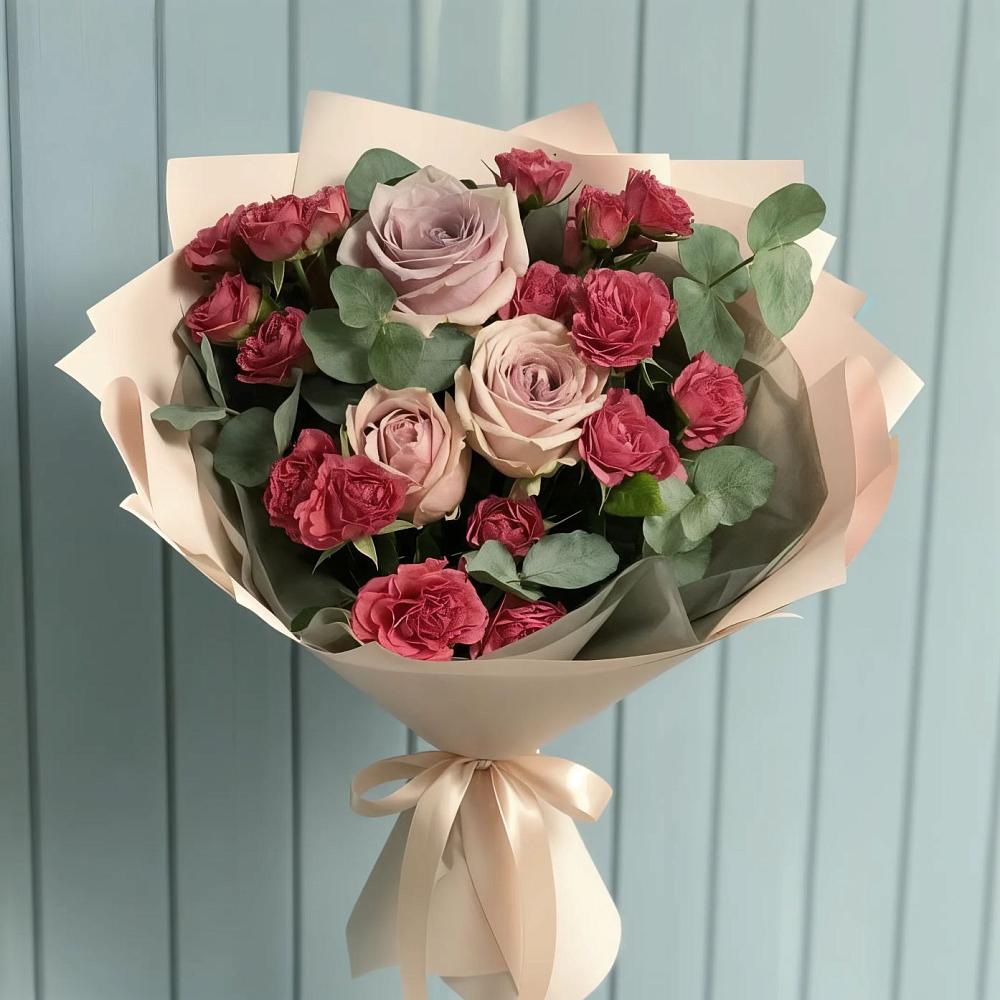 Букет цветов из: Гвоздики и Розы в Емельяново
