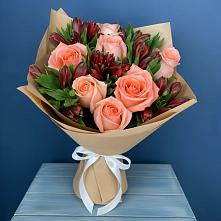 Букет цветов из:  Розы и Альстромерии в Емельяново