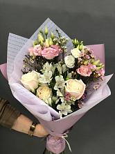 Букет цветов из:  Альстромерии, Розы и Лизиантусы #REPLACE_PRED# Емельяново