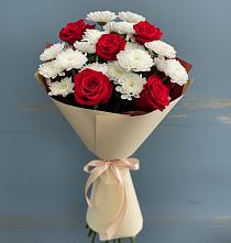 Букет цветов из:  Розы и Хризантемы в Емельяново