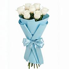 Букет 7 белых роз Проуд в Емельяново