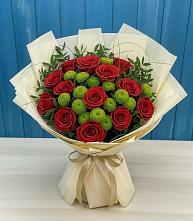 Букет цветов из:  Розы и Хризантемы в Емельяново