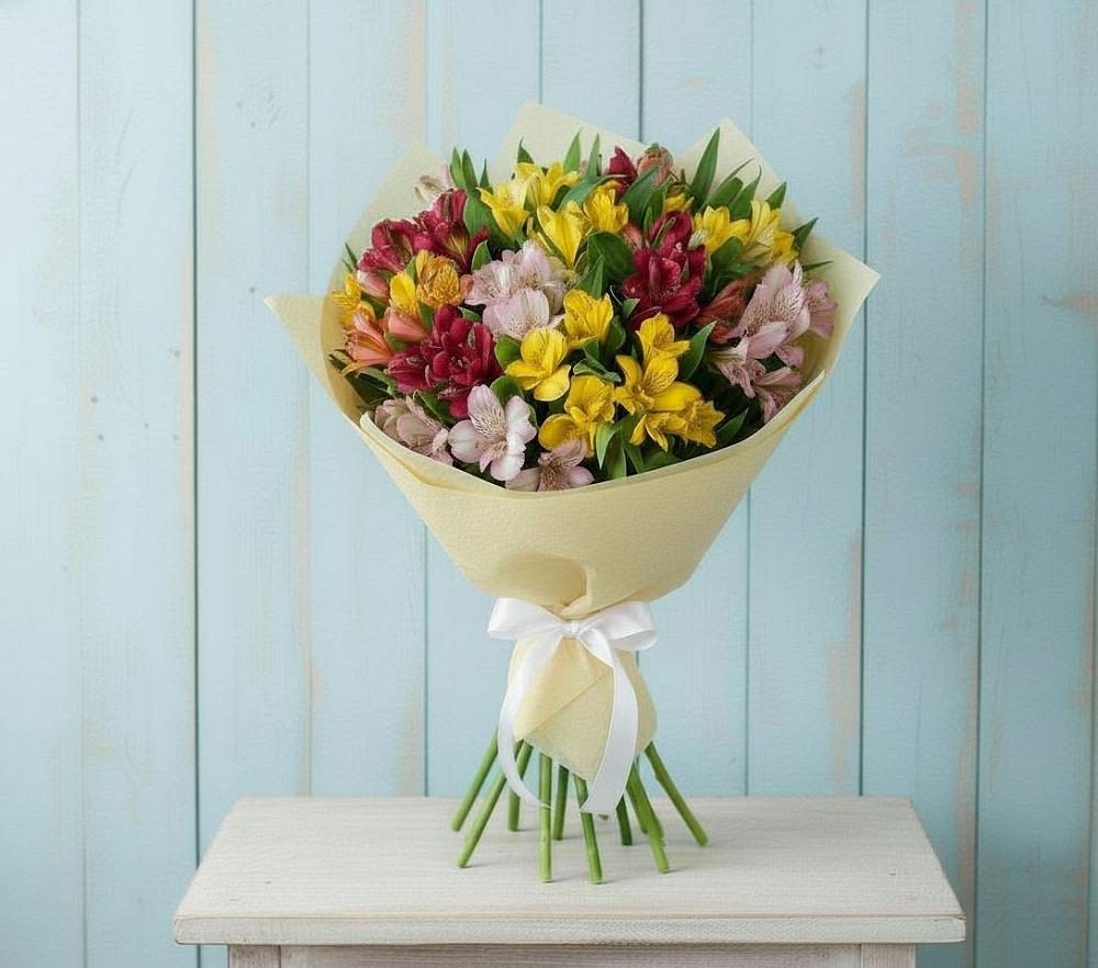 Букет цветов из: Альстромерии в Емельяново