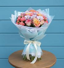 Букет цветов из:  Хризантемы и Розы #REPLACE_PRED# Емельяново