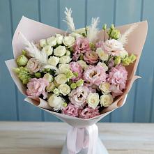Букет цветов из:  Альстромерии и Розы в Емельяново